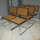 Suite 6 chaises Cesca B32 Marcel Breuer vintage des années 70