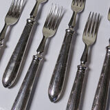 Dessert or entremets forks Mappin & Webb antique silver-plated