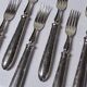 Dessert or entremets forks Mappin & Webb antique silver-plated