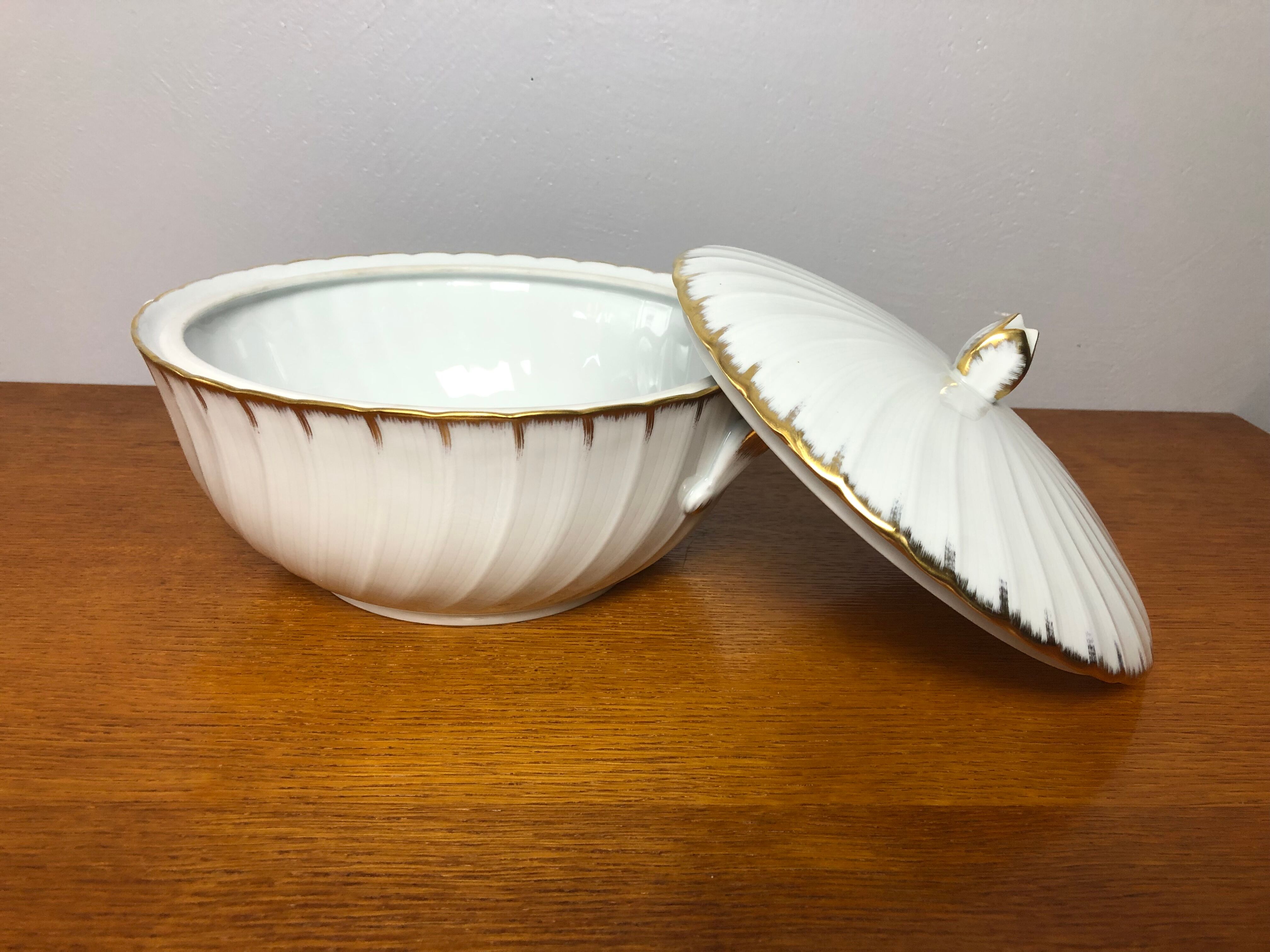 Limoges porcelain soup bowl, Bernardaud