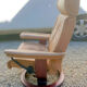 Pair of vintage original ekornes stressless armchairs with stool
