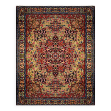 Oriental carpet Kirman Raver Iran: 190 x 135 cm - "Galerie Sardje"