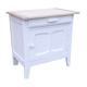 Parisian sideboard 1 door 1 drawer white and raw wood