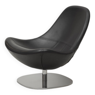 Fauteuil Egg / Tirup en cuir par Carl Öjerstam pour Ikea vintage 2007