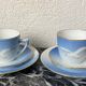 Set of 2 porcelain breakfast sets "Royal Copenhagen"