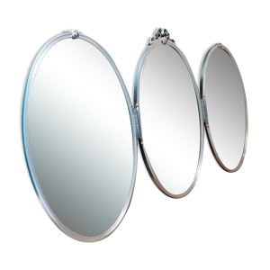 Miroir triptyque années 50 113x37cm