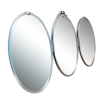 Miroir triptyque années 50 113x37cm