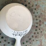 Bowl, pan with a female face engraved in enameled ceramic helene Ugo vallauris vintage