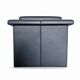 Pair / Trix and Robert Haussmann / Dark grey leather chairs by Knoll