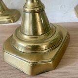 Victorian brass candlesticks