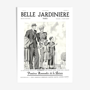 Affiche vintage années 30 belle jardiniere 30x40cm