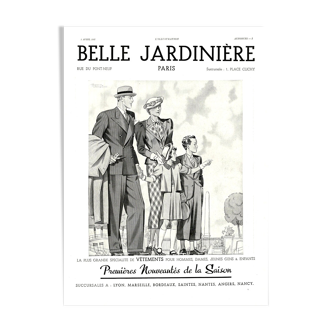 Affiche vintage années 30 belle jardiniere 30x40cm