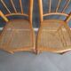 Pair of old caned chairs in blond wood