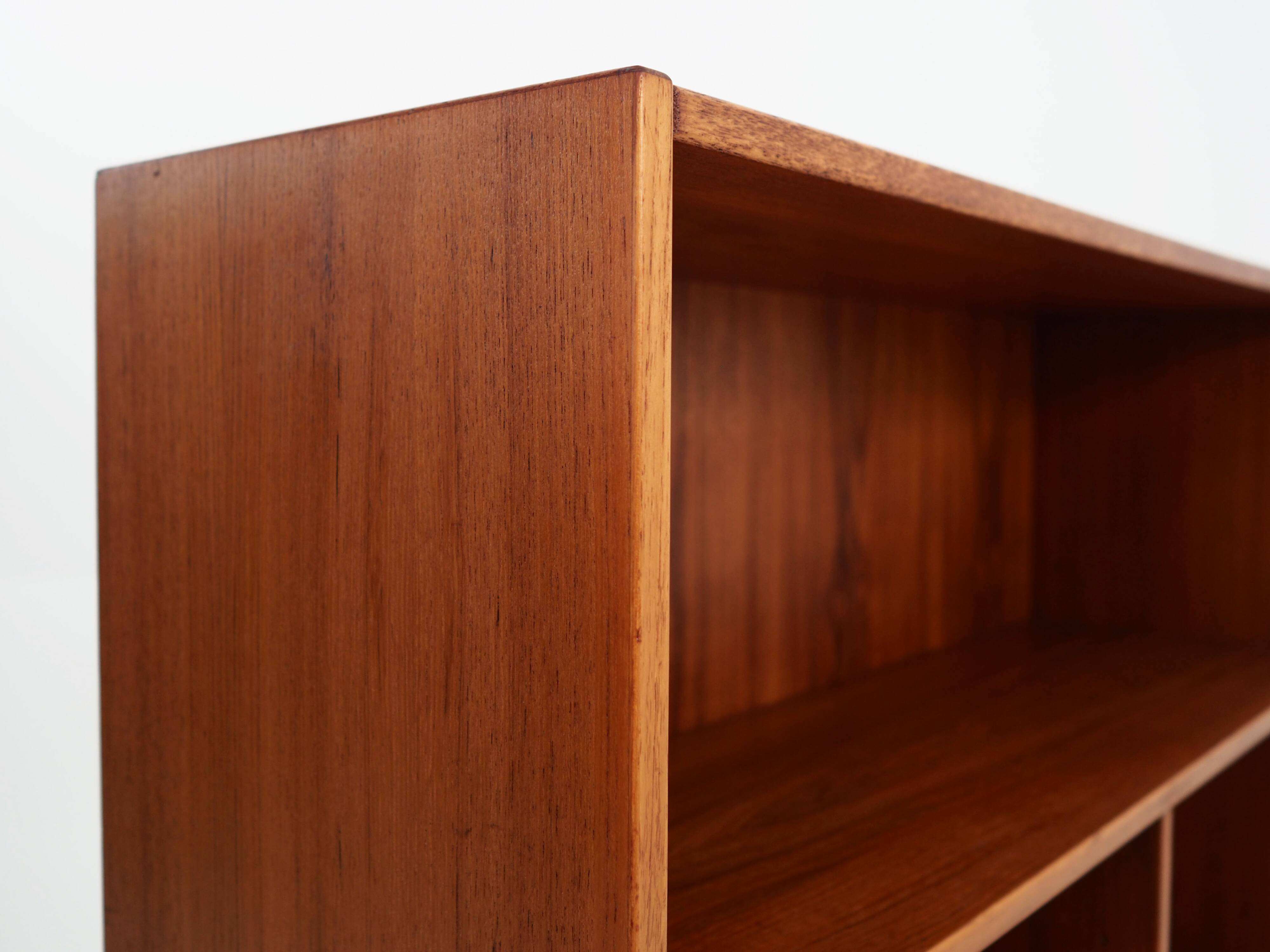 Teak bookcase, Danish design, 1970s, production: Denka