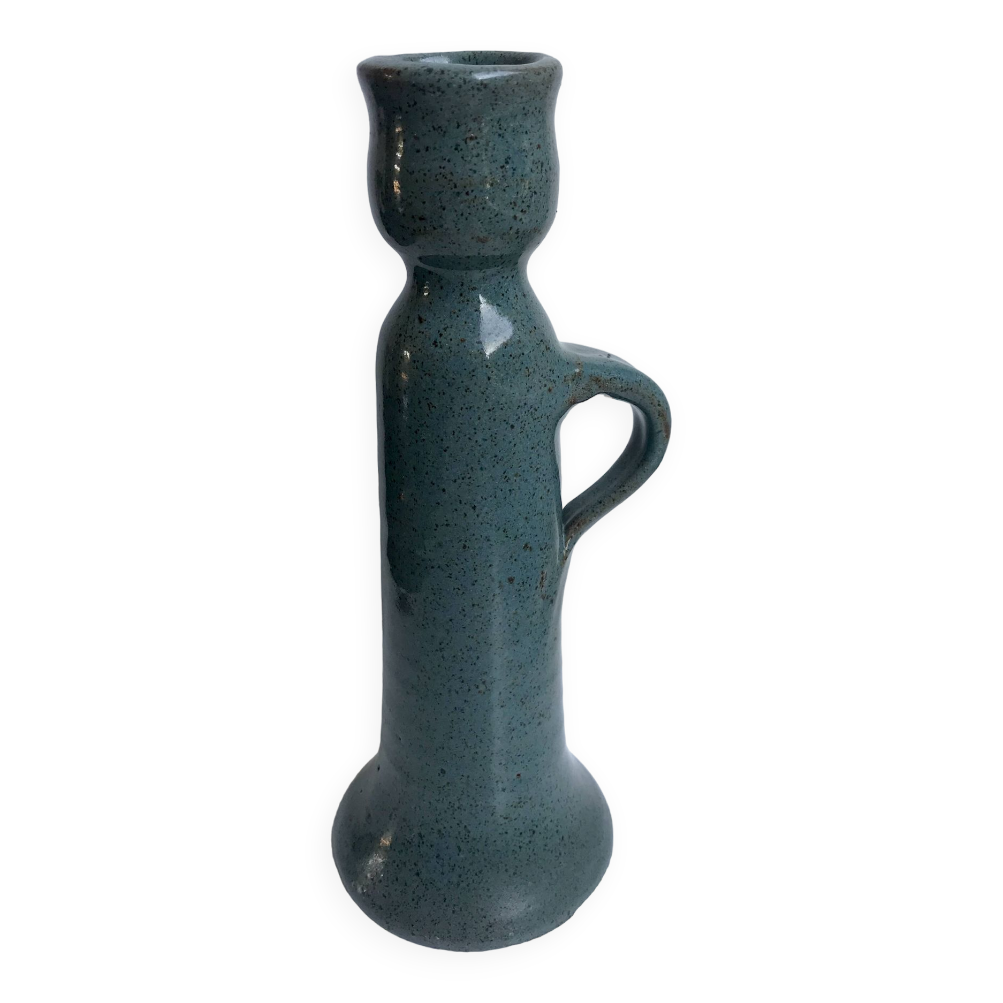 Vintage blue sandstone candle holder