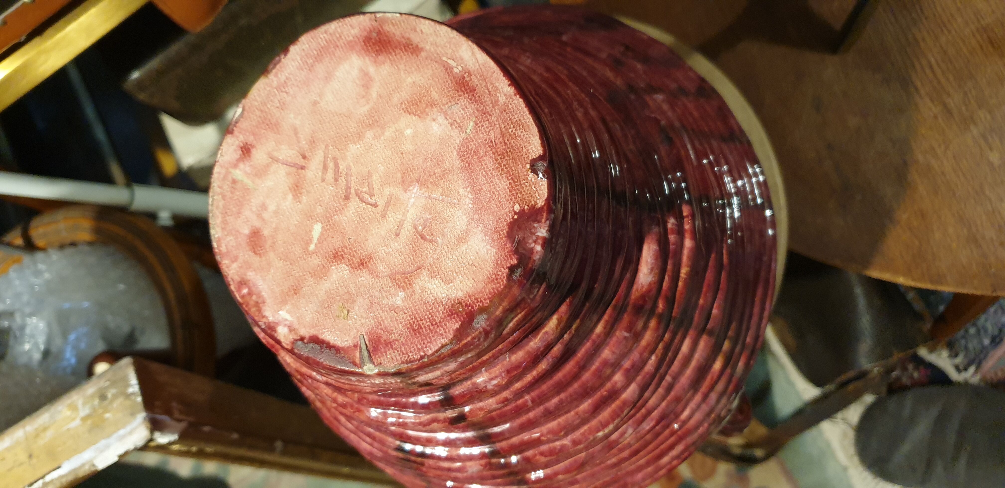 Artisanal pottery vase