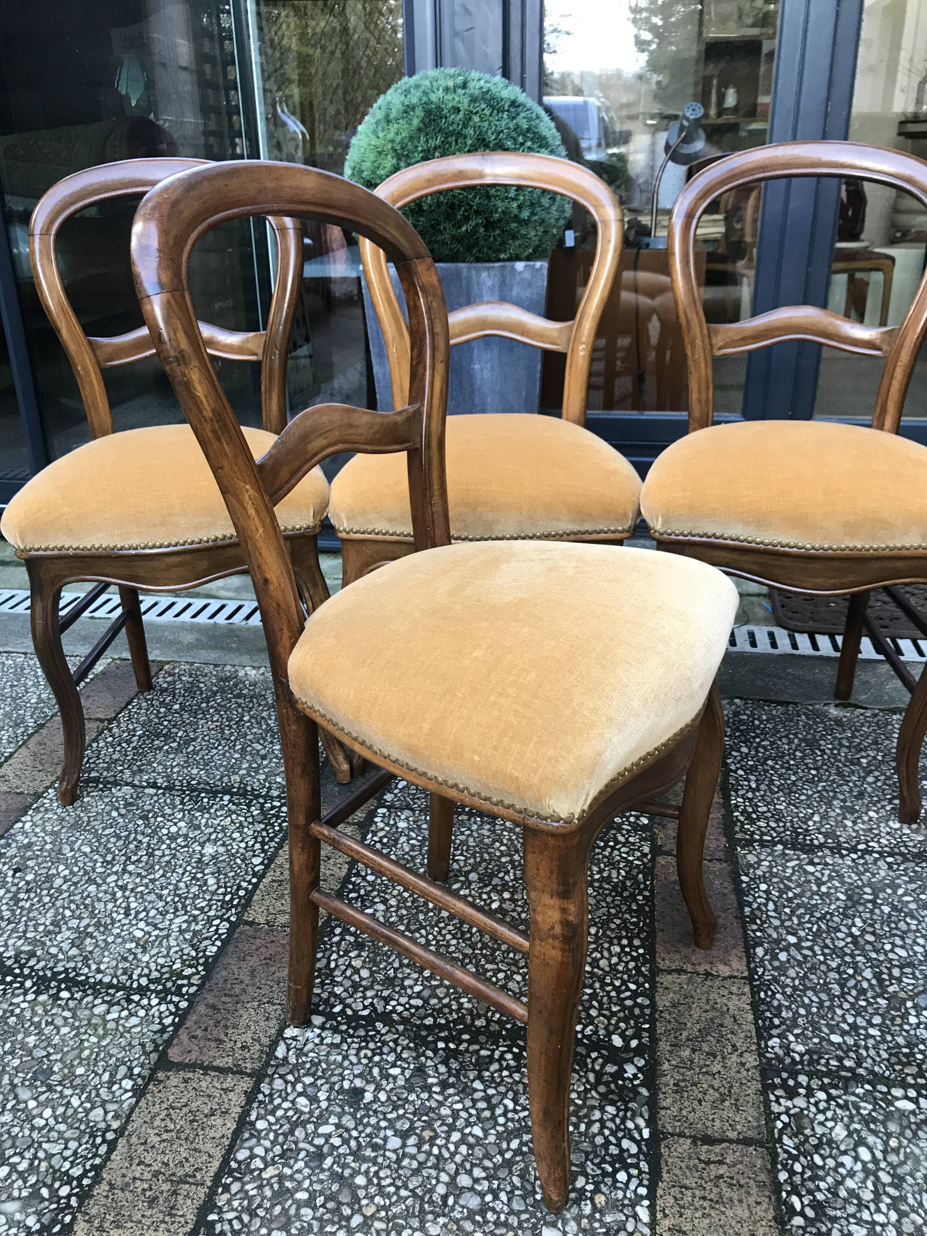 Four Louis Philippe chairs