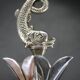 Vintage Christofle caviar spoon set Fleuron dolphin decoration