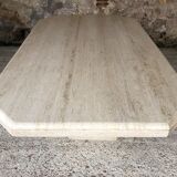 Large octagonal coffee table in 70s/80s travertine