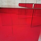 Red plexiglass nesting tables