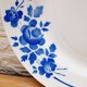 Set 6 assiettes plates fleurs bleues
