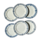 6 Petites Assiettes Terre de fer bleue Salins modèle Arbois Ennege