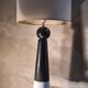 Elegant large glazed ceramic lamp, 70s style electricity ok, 70x35