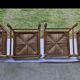 Table bois avec 2 rallonges + 4 chaises bois paillées