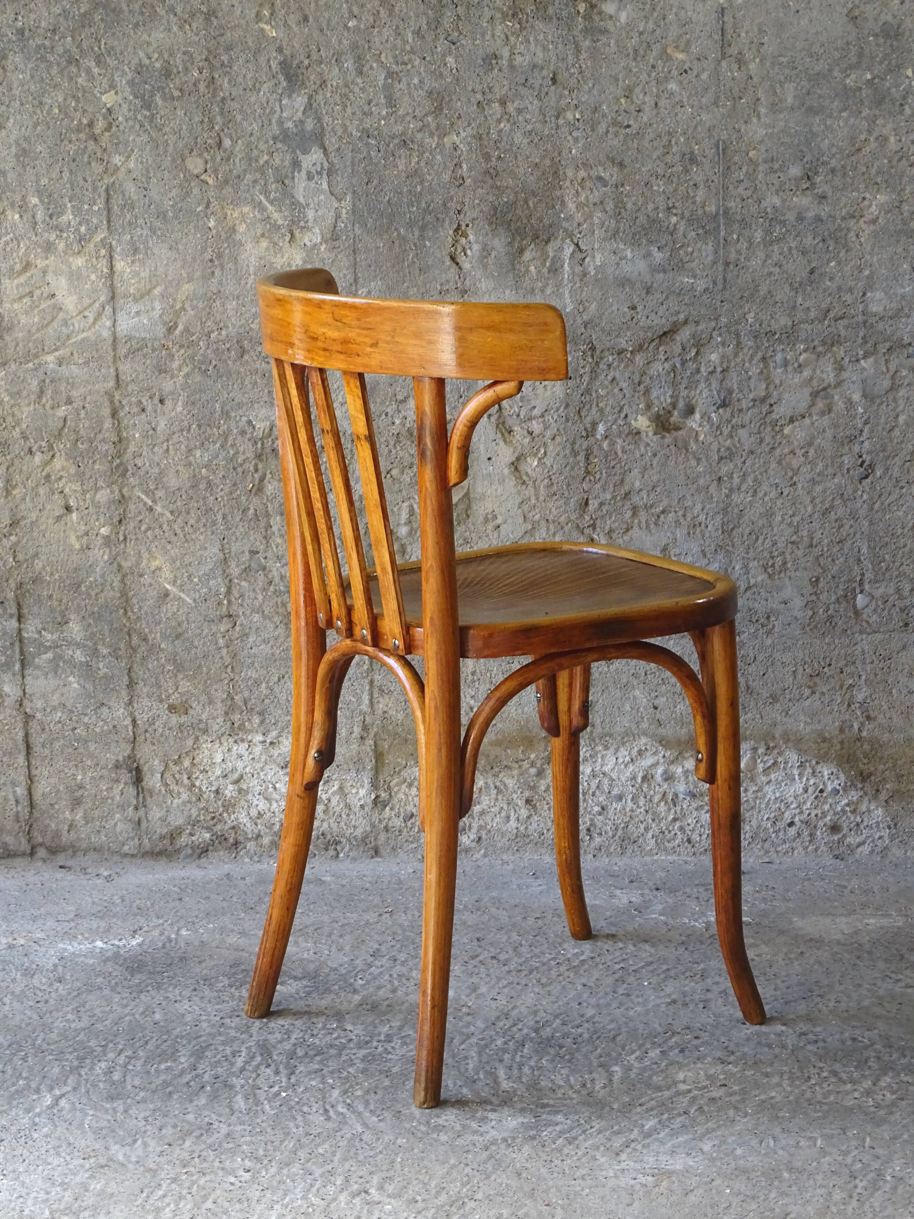 Bistrot Thonet 1935 chair, wooden seat