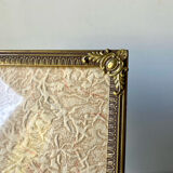 Metal vintage frame in gold colored brass