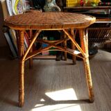 Vintage wicker coffee table