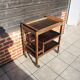 Vintage Art Deco wooden serving trolley with removable tray.