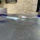 Blue Bohemian crystal plate – Vintage Czech design