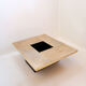 Vintage Belgo Chrome sliding coffee table with hidden bar - 1970s
