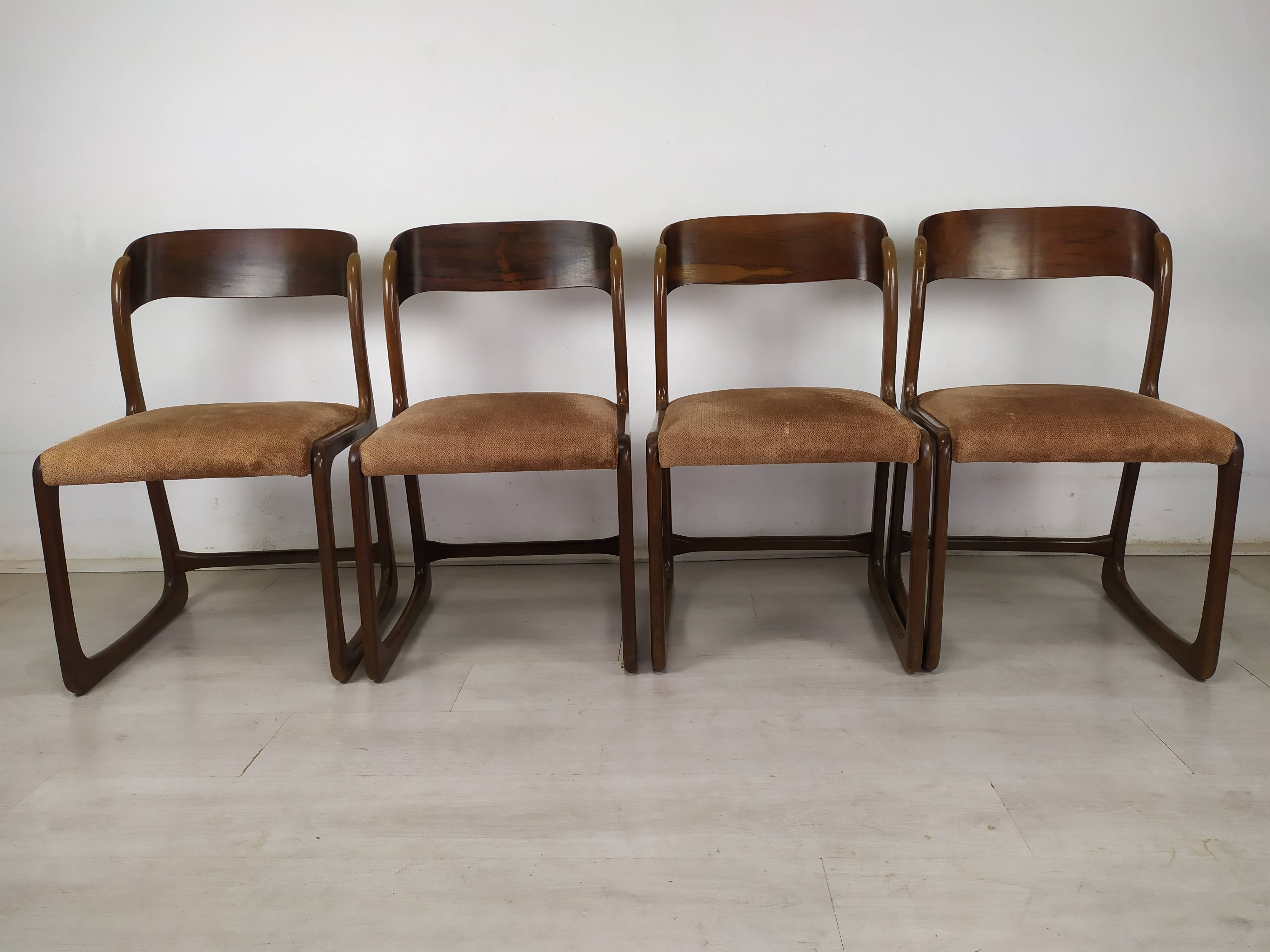 4 baumann sleigh chairs