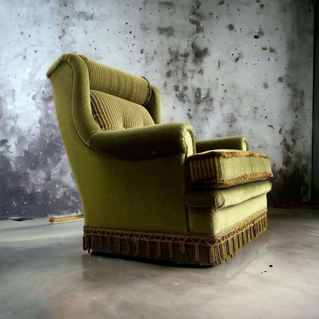 Vintage green single-seater / armchair / club chair