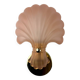 French Art Deco shell wall sconce – amber glass, 1970s
