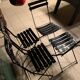 4 folding chairs Habitat 80s plastic and metal