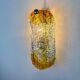 Orange frosted Murano Mazzega wall sconce, Italy, 1970s