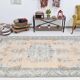 6x10 Pale Orange & Blue Vintage Rug 192x314Cm SK 21428