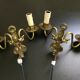 Pair of appliques 2 bronze lights in Dutch style
