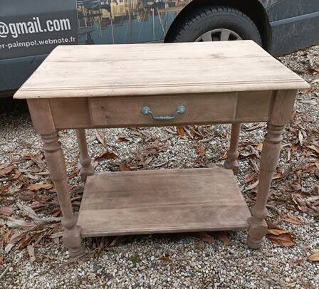 Side table console drawer solid wood air-gummed
