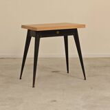 Table bistrot tolix T55 plateau chêne massif