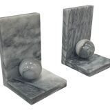 Vintage bookends marble 80s design bookend