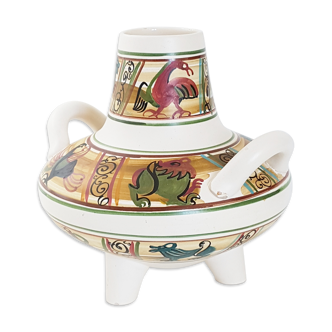 Vase tripode à anses en céramique de Bayeux 1950