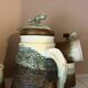 Cafetière céramique vernissée et scarifiée, années 80