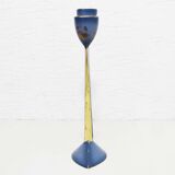 Modernist bronze candle holder