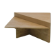 Pair de tables triangulaires en travertin
