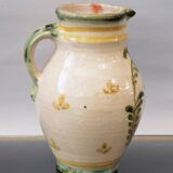 Cider or Wine Glazed Jug Germany Pottery Hand Painted Coat Of Arms Decorati