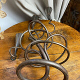 Triple-entwined iron chandelier